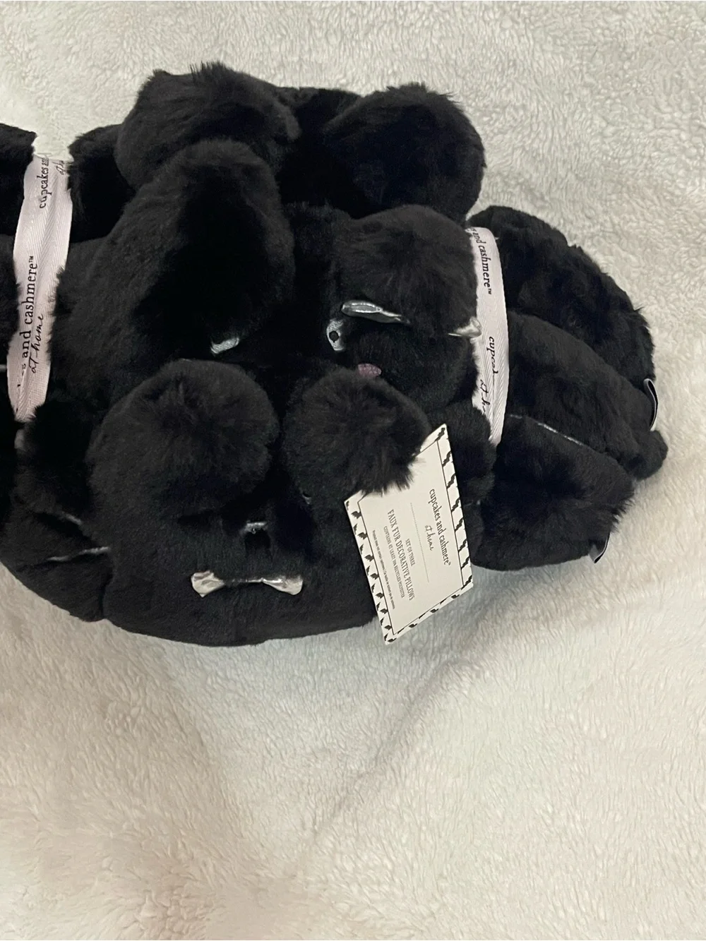 Halloween Cupcakes and Cashmere Bat Family Shaped Pillows Set of 3